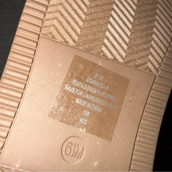 GGASHLEAR Women’s Faux Fur Winter Ankle Boots Brown Lace Up Cosy Warm– Size 6.5M - Picture 8 of 9